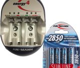ANSMANN EC250 FAST CHARGER & 4x 2700maH NiMH BATTERIES